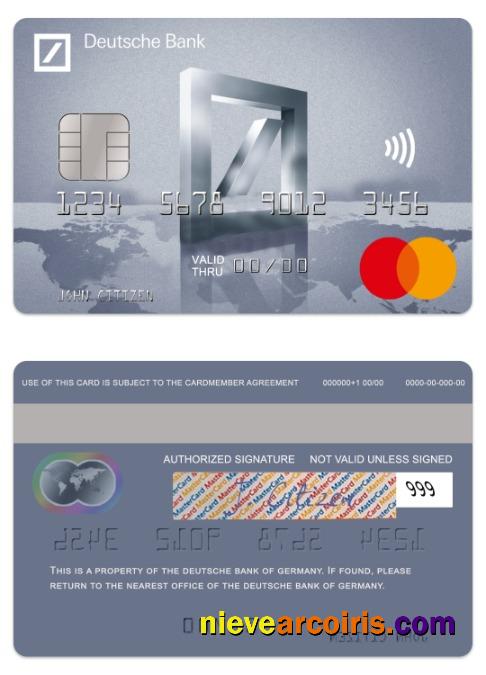 Germany Deutsche Bank travel mastercard